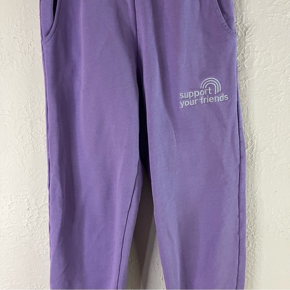 Krost The Austin Support Your Friends Cotton Sweatpants in Purple - Picture 6 of 13
